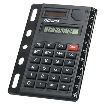 8-digit pocket calculator with dual power (solar and battery)