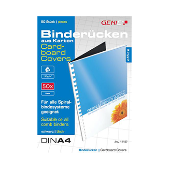 Back Cardboard (black DIN A4, 230 g / qm) 50 pieces