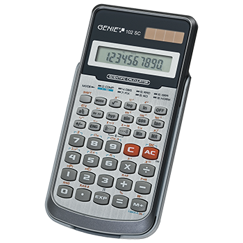 Technical-scientific calculator with 139 functions and 10 digit display