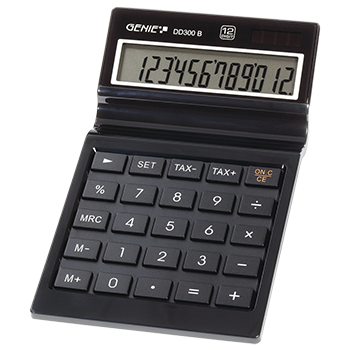 12-digit desktop calculator with dual power (solar and battery)