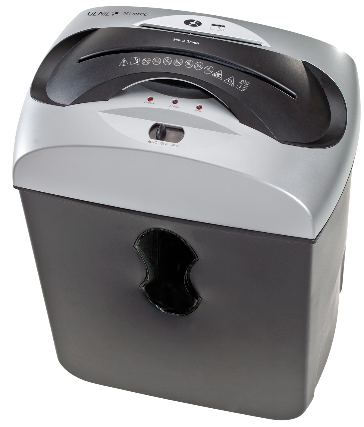 Papershredder, 5 sheets micro cut and CD shredder