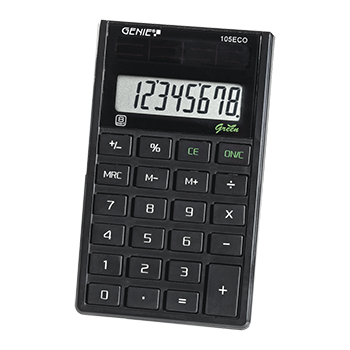 8-digit pocket calculator with solar power
