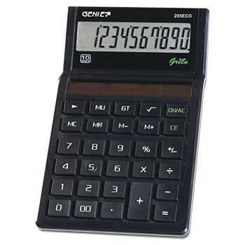 10-digit pocket calculator with solar power