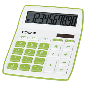 10-stelliger Tischrechner mit Dual-Power (Solar und Batterie)