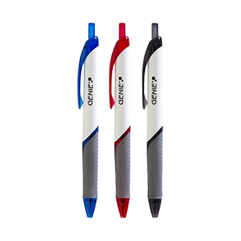 Ballpoint pen, Colored Sorted, 
Pack of 12, 5 x black, 5x blue and 2 x red