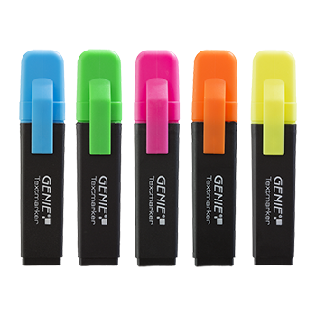 Text marker, sorted
1 x Neon yellow, orange, pink, blue, green, with wedge tip, Pack of 5, width approx. 1 - 5 mm, individually removable