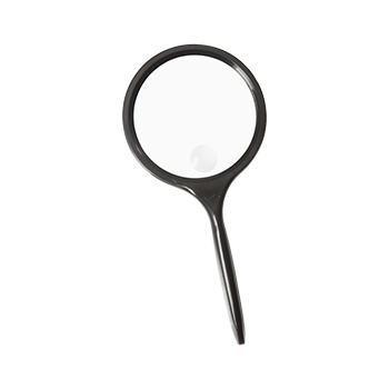 Reading magnifier with round plastic lens and a diameter of 100mm