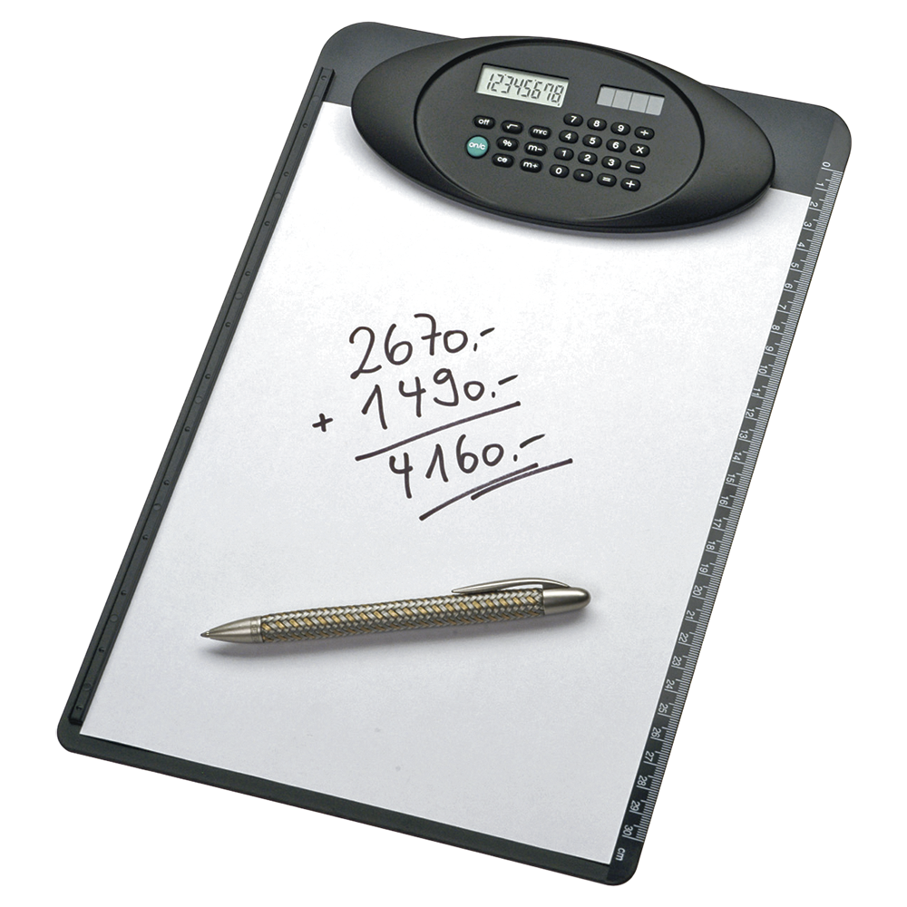 A4 Clipboard with 8-digit calculator