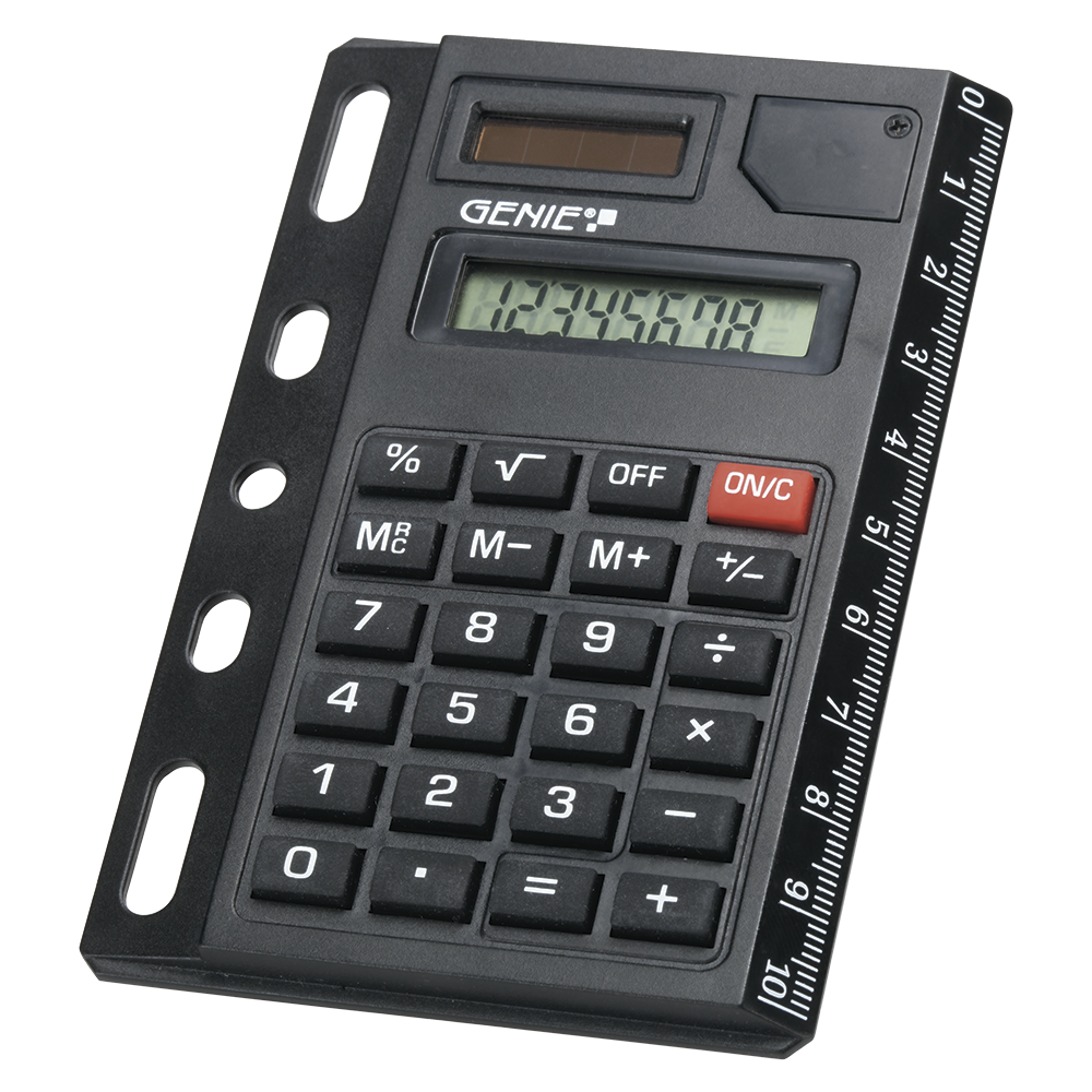 8-digit pocket calculator with dual power (solar and battery)