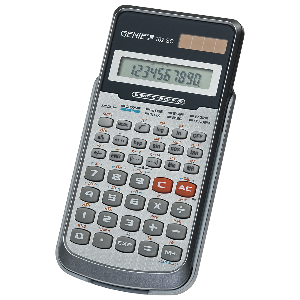Technical-scientific calculator with 139 functions and 10 digit display