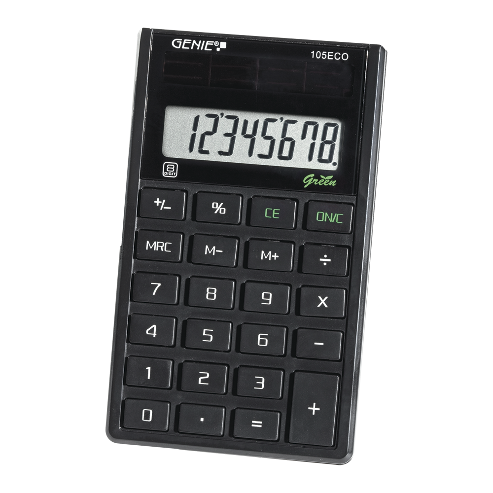 8-digit pocket calculator with solar power