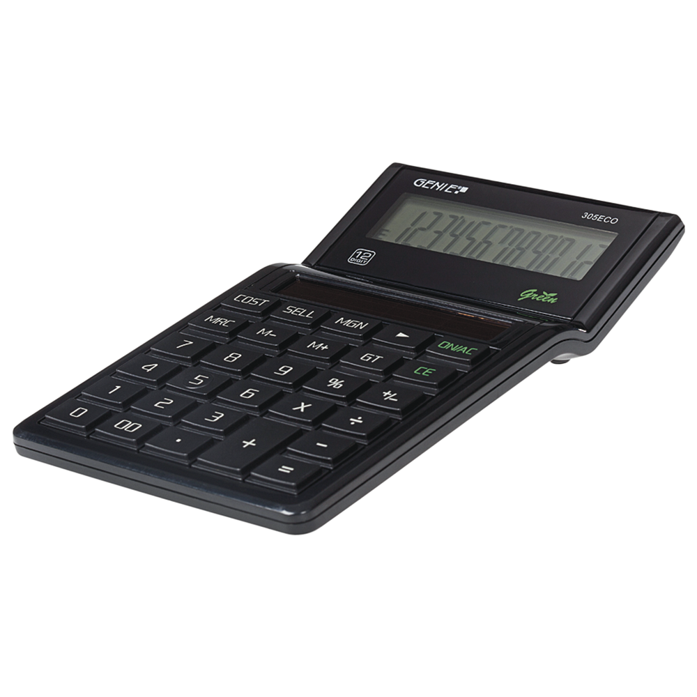 12-digit pocket calculator with solar power