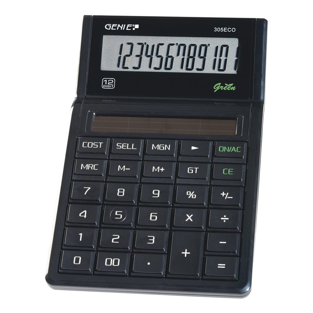 10-digit pocket calculator with solar power