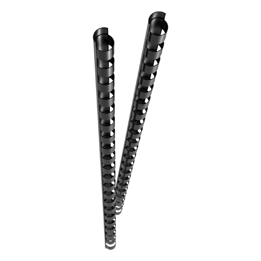 Plastikbindercken (DIN A4, 6 mm, 25 Blatt) 25 Stck schwarz