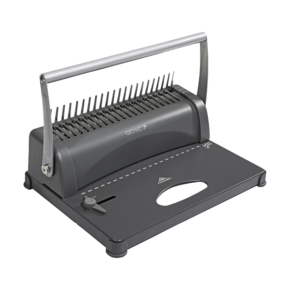 Spiral binding machine, including 75-piece starter set