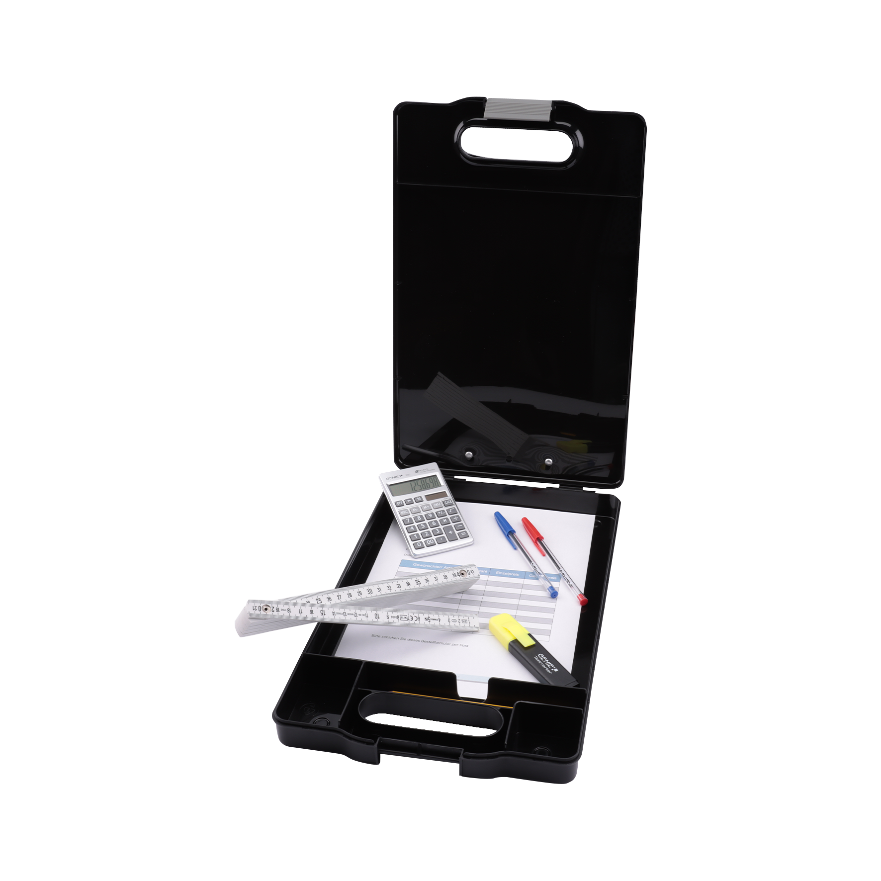 A4 clipboard with large storage compartment