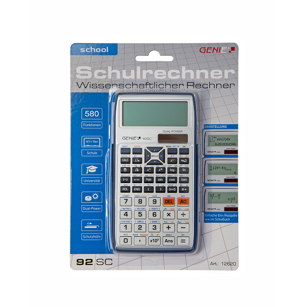 Technical-scientific calculator with 580 functions