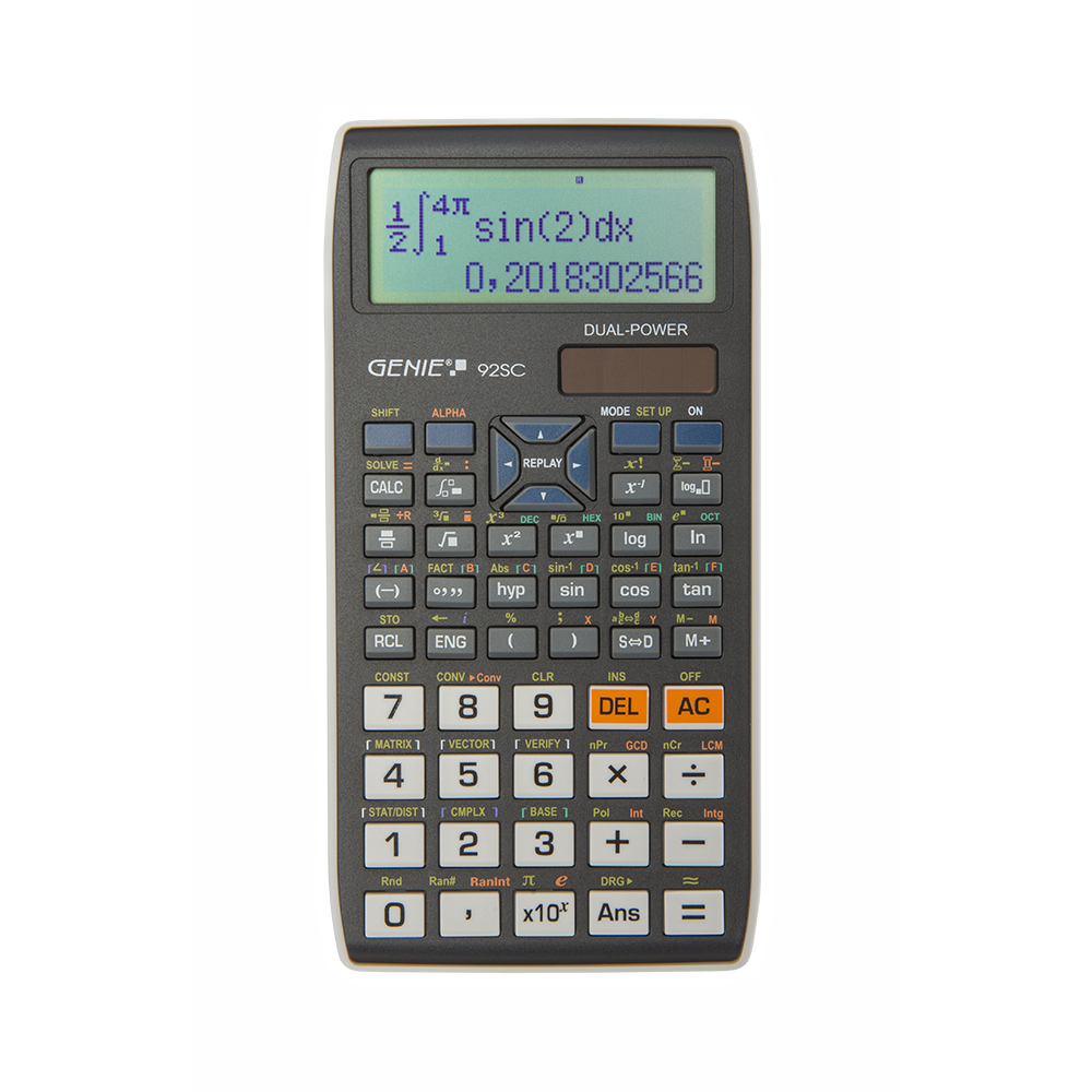 Technical-scientific calculator with 580 functions