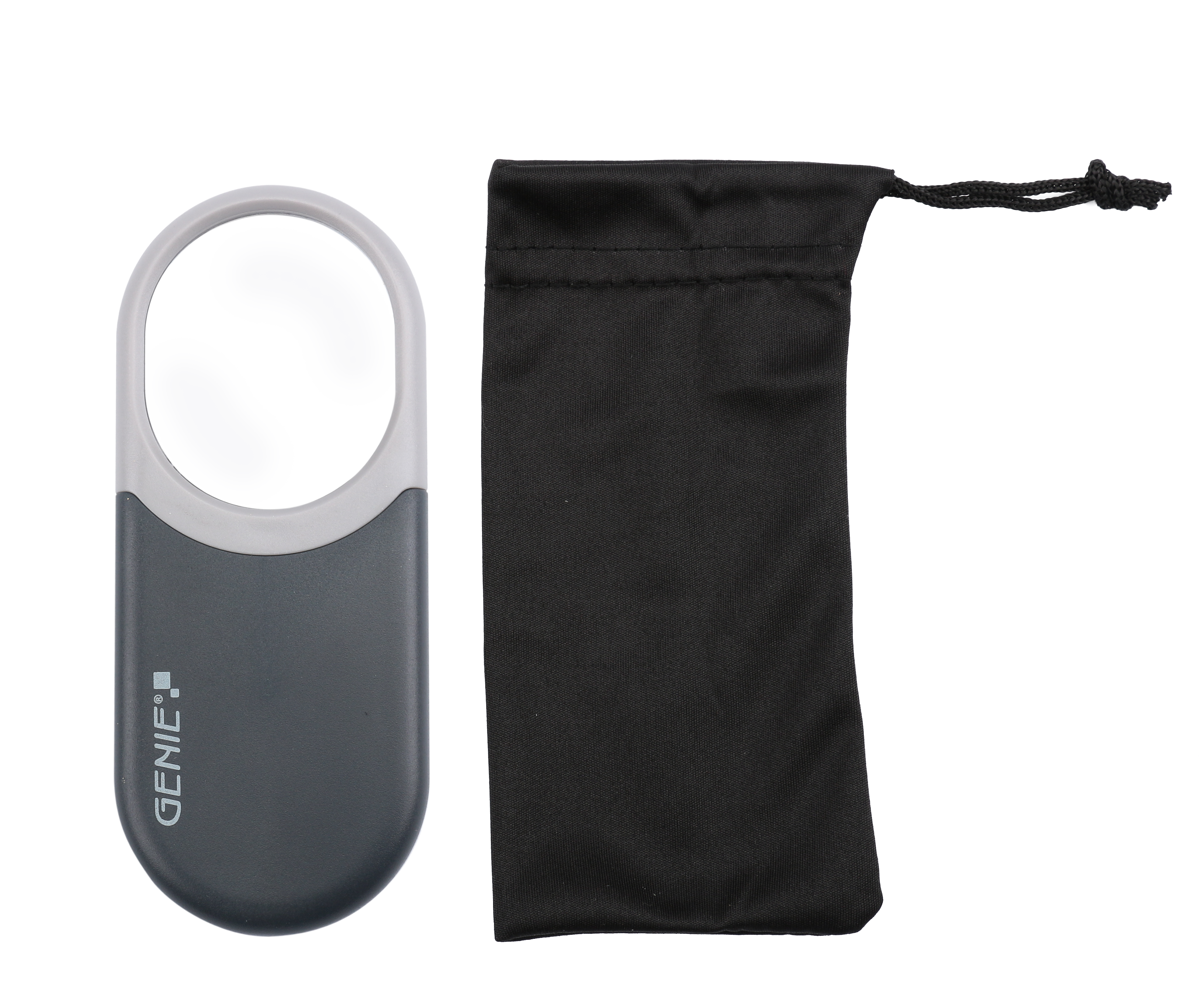 Practical pocket magnifier with LED lighting
and pouch