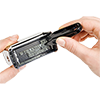 Self-inking stamp set with up to 5 lines