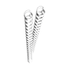 Plastic binding combs (DIN A4, 12 mm, 85 sheets) 25 pieces white