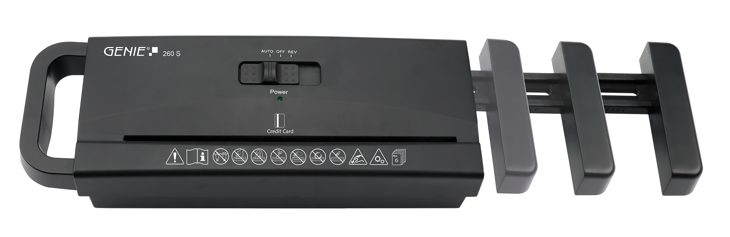 Papershredder, 6 sheets strip cut, without bin