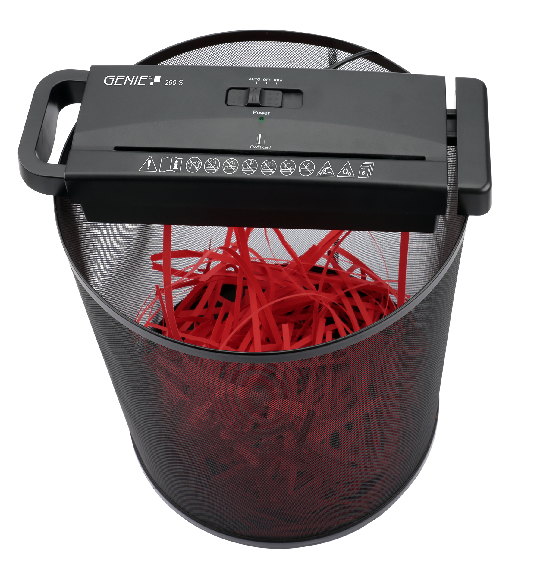 Papershredder, 6 sheets strip cut, without bin