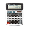 12-digit desktop calculator with dual power (solar and battery) and back check correct function