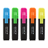 Textmarker je 1x neon gelb, orange, pink, blau, grn, mit Keilspitze
5er Pack Strichbreite ca. 1-5 mm, einzeln Entnehmbar