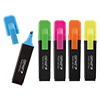 Textmarker je 1x neon gelb, orange, pink, blau, grn, mit Keilspitze
5er Pack Strichbreite ca. 1-5 mm, einzeln Entnehmbar