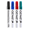 Permanent marker, sorted with wedge tip and metal shank, stroke width 1 - 5 mm
Pack of 4: 1 x black, blue, red and green
